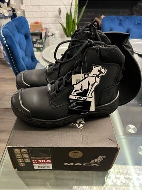 Mack Force zip Men's Black Steel Toe Work Boots
